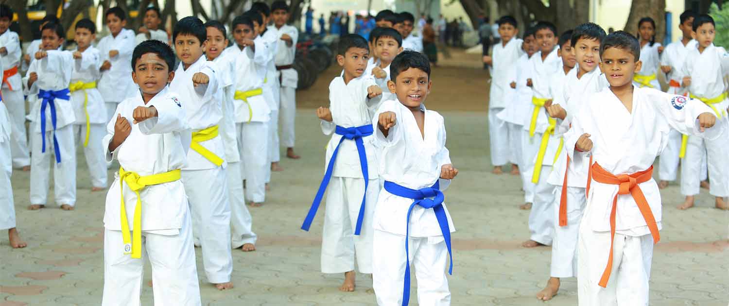 Karate exercise perks school